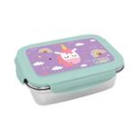 LUNCH BOX STAINLESS STEEL 900ML 20,5Χ14,5Χ6CM  4DES MUST TEAM