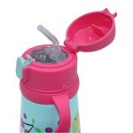 Vacuum Flask Stainless Steel Must Team Happy Doodle 350 ml with handles and straw