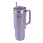 VACUUM CUP STAINLESS STEEL 1,200ML WITH STRAW 14.6Χ27CM LILA MUST TEAM