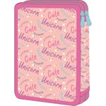DOUBLE DECKER PENCIL CASE FILLED MUST TEAM 15X5X21CM GIRL & UNICORN