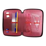 School Pencil Case Double Filled Must Team Girl In Winter With Fur
