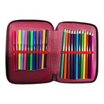 School Pencil Case Double Filled Must Team Girl In Winter With Fur
