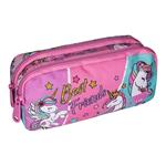 School Barrel Pencil Case Must Team Unicorn 2 Zippers