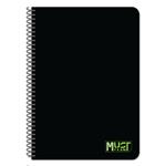 SPIRAL NOTEBOOKS A4 3SUBS 90SH MONOCHROME MUST TEAM 4COLORS