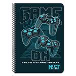 SPIRAL NOTEBOOK 17X25CM 3S 90SH MUST TEAM LIMITS