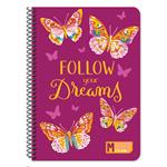 SPIRAL NOTEBOOK 17X25CM 1S 30SH MUST TEAM RAINBOW