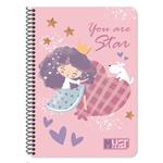 SPIRAL NOTEBOOK 17X25CM 3S 90SH MUST TEAM RAINBOW