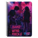 SPIRAL NOTEBOOK 17X25CM 4S 120SH MUST TEAM ROCK