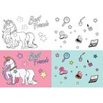 STICHED NOTEBOOK 17X25CM  MUST TEAM 40SH 2DESIGNS GIRL
