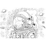 PAINTING BLOCK MUST TEAM 23X33CM 40SH  STICKERS-STENCIL-2 COLORING PG  2DESIGNS BOY 1