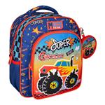 School Backpack Kindergarten Must Team Monster Car 2 Compartments