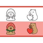 STICHED NOTEBOOK 17X25CM  MUST TEAM CAPYBARA 40SH 2DESIGNS