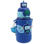 VACUUM FLASK STAINLESS STEEL 500ML WITH CASE & STRAW 21,5X8,5CM MUST TEAM ROBOT