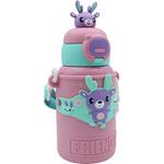 VACUUM FLASK STAINLESS STEEL 500ML WITH CASE & STRAW 21,5X8,5CM MUST TEAM DEER