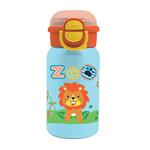 VACUUM FLASK STAINLESS STEEL 450ML WITH STRAW & STICKERS 18,5X7,5CM MUST TEAM LION