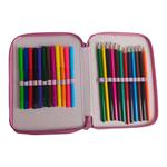 School Pencil Case Double Filled Must Team Girl And A Heart