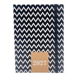 AGENDA DAILY 14X20CM 4DESIGNS RIVER MUST TEAM BLACK AND WHITE