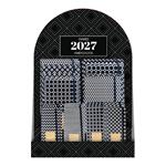 AGENDA DAILY 14X20CM 4DESIGNS RIVER MUST TEAM BLACK AND WHITE