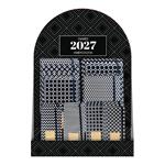 AGENDA WEEKLY 8X16CM 4DESIGNS RIVER MUST TEAM BLACK AND WHITE