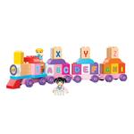 BLOCKS TRAIN LETTERS 47X30X9CM SET 62PCS LUNA
