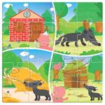 Magnetic Puzzle 3 Little Pigs Luna Toys 18x18x1.3cm.