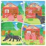 Magnetic Puzzle 3 Little Pigs Luna Toys 18x18x1.3cm.