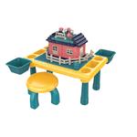 Block Set with Table and Stool Luna Toys 76Pcs 61x8,5x31cm