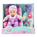 Baby Doll 25 cm. in crib Luna Toys 28x15x25cm.