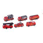 Fire Truck Pull Back 1:64 Luna Toys 12x4,5x6,5cm
