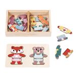 Wooden Puzzle Dress Up Set Luna Toys 22,5x5x15cm.