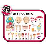 Suitcase Mashroom Candy Set Luna Toys 39Pcs 27x13,5x24cm.