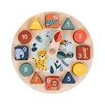 Wooden Clock Luna Toys 22x3,5x22cm.