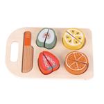 WOODEN PUZZLE  FRUIT - VEGETABLE CAN BE CUTTED 9PCS 22X1,8X15CM LUNA