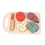 WOODEN PUZZLE  FRUIT - VEGETABLE CAN BE CUTTED 9PCS 22X1,8X15CM LUNA