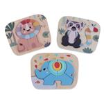 Παζλ Ξύλινο Ζώα Ζούγκλας Luna Toys 22,5x1,7x19,7εκ.