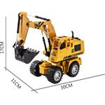 REMOTE CONTROL EXCAVATOR 1:24 27MHZ WITH LIGHT 37,5X14X19CM LUNA