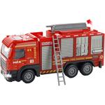 FIRE ENGINE TRUCKS 17X5,3X7,8CM PULL BACK WITH LIGHT AND SOUND 38,5X23,5X31CM LUNA