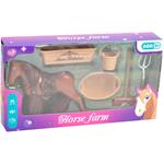 HORSE WITH ACCESSORIES 3COL 20X3,5X11CM LUNA