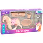 HORSE WITH ACCESSORIES 3COL 20X3,5X11CM LUNA