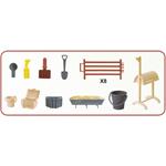 HORSE SET WITH ACCESSORIES 18PCS 33X6,5X28,5CM LUNA