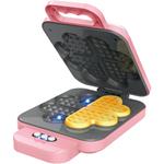 WAFFLE MACHINE PINK WITH LIGHT AND FOOD CHANGING COLOR 20X7X28CM LUNA