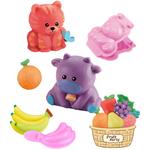 SOFT DOUGH ANIMALS WITH FRUITS 5COL 21X5,8X27,4CM LUNA