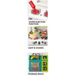 KITCHEN 101,5CM WITH LIGHT, SOUND AND WATER SPRAY GREEN 104PCS 49X13X66CM LUNA