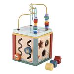 WOODEN ACTIVITY CUBE 15,5X15,5X29CM LUNA