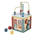WOODEN ACTIVITY CUBE 15,5X15,5X29CM LUNA