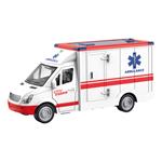 AMBULANCE VAN FRICTION 1:16 32X11,5X18,5CM WITH SOUND & LIGHT LUNA