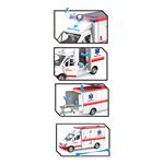 AMBULANCE VAN FRICTION 1:16 32X11,5X18,5CM WITH SOUND & LIGHT LUNA