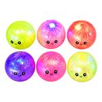 SQUISHY FACE 8,5CM WITH LIGHT 6COL LUNA