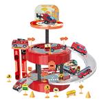 PARKING FIRE STATION WITH 1 METAL CAR 21X9X24CM LUNA