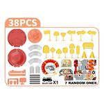 PARKING FIRE STATION WITH 1 METAL CAR 21X9X24CM LUNA